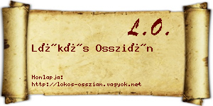 Lökös Osszián névjegykártya